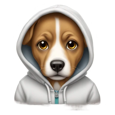 Cute dog wearing a hoodie sticker