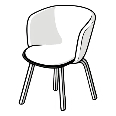 black and white chair, monochrome sticker