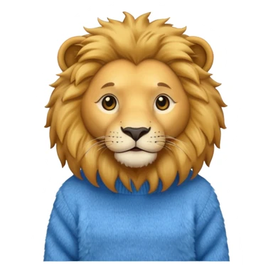 lion wearing  jumper sticker