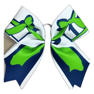Maces Wolfpack cheerleading bow, white green navy blue sticker