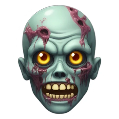 emoji zombi come cerebro sticker