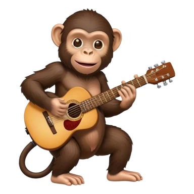 Chimp playing guitar sticker