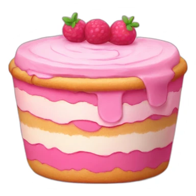 pies of pink cake sticker