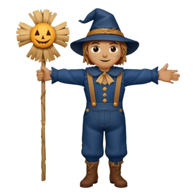 The Scarecrow from The Land of Oz with dark blue outfit sticker