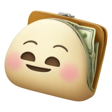 happy fat  money wallet sticker