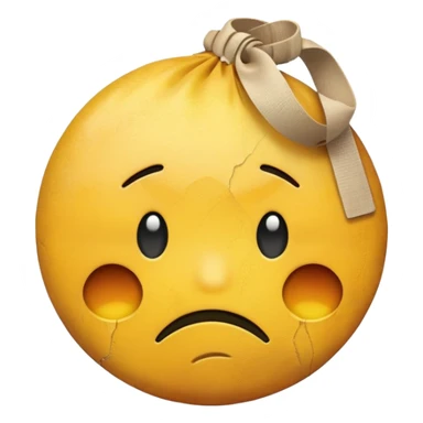 classic sad emoticon with bags under the eyes sticker