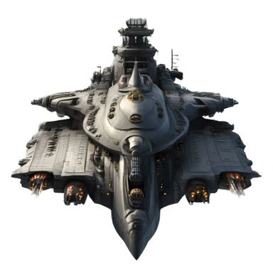 emperor-class battleship, a large gothic-tyled capital spaceship from Warhammer 40k  sticker