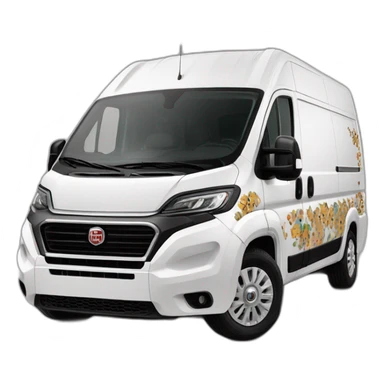 van fiat Ducato L4 H2 decorada con pegatinas de espirales sticker