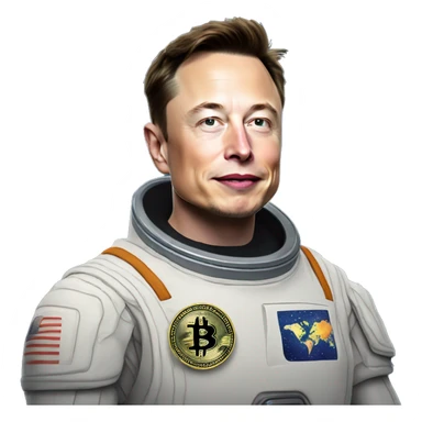 Elon Musk Bitcoin Moon sticker