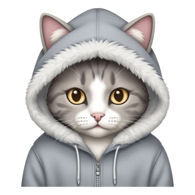 Cat wearing a hoodie  sticker