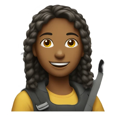 smiling girl in car interior sticker