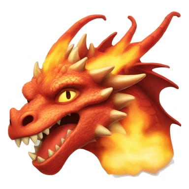 Dragon face breathing fire sticker