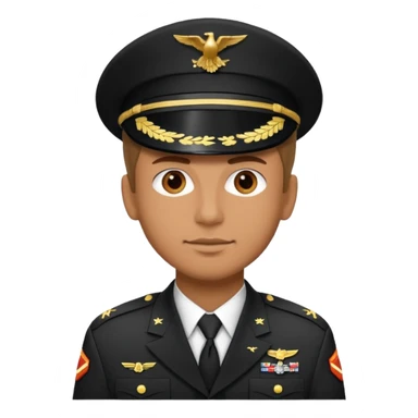 a man in US military uniform sticker