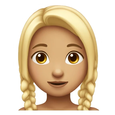 shy girl with rosy cheeks sticker