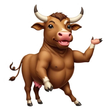 a bull wearing a ammama dancing in the sun sticker