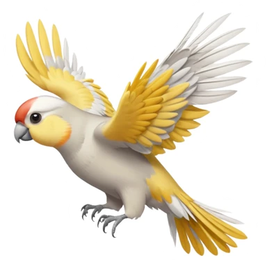 cockatiel bird flying left to right sticker