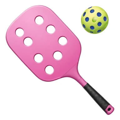 pickleball paddle, pink with no holes in the paddle sticker