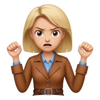 mom with a belt in her hands and an angry expression on her facd sticker