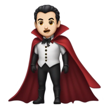 Dracula qui change la couche d'un bébé sticker