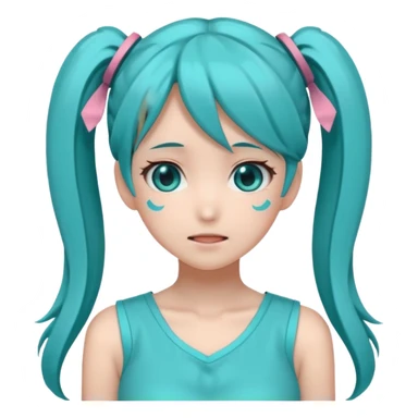 Hatsune Miku  embarrassed twintail sticker