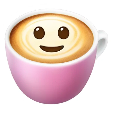 Cappuccino 200 ml in a small cup without handle with gradient - pink at the bottom, white at the top sticker