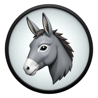 Game of thrones style picture square frame with a donkey Sigil in stark Colors sticker