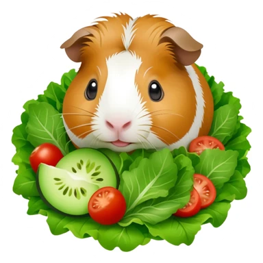 Guinea Pig eating salat sticker