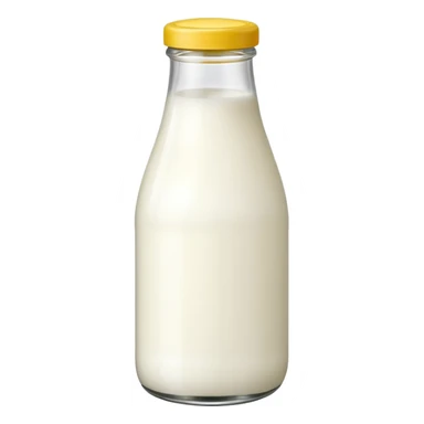 baby Milk bottle with yellow cap  sticker