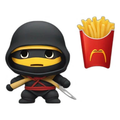 Tortu ninja entrain de manger McDonald's sticker