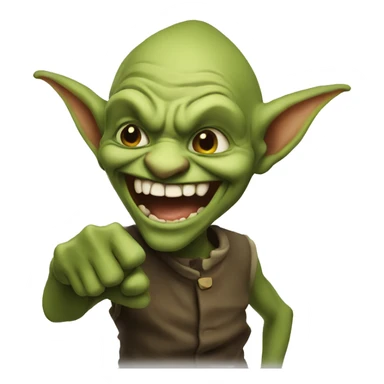 Goblin pointing at you and laughing sticker