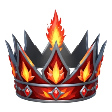 fantasy magic tiara of fire and ash low poly sticker