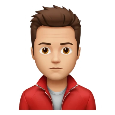 Tyler Durden, wearing red jacket sticker