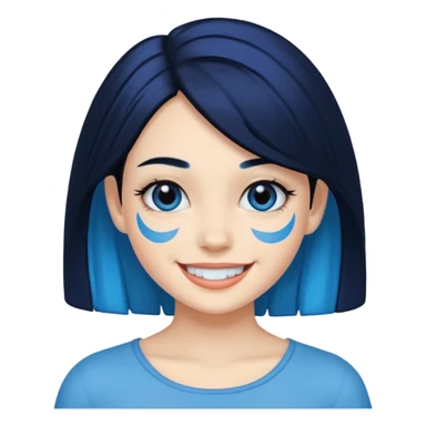 Blue skinned girl sticker