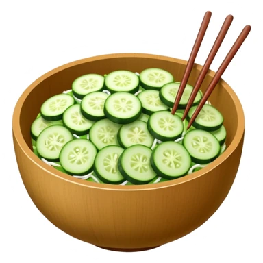 cucumber salad with chopsticks sticker