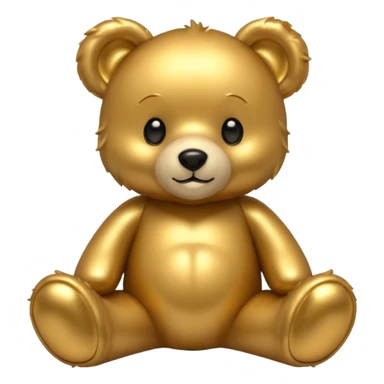 gold tedy bear sticker
