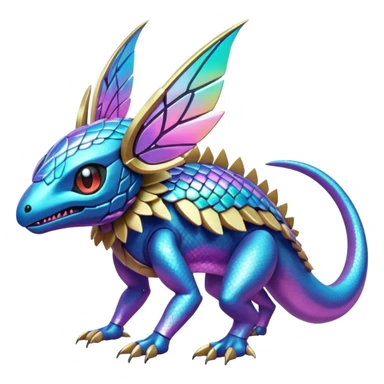 exotic tropical cyber-Protogen-Fakémon-Pokémon-Vernid-creature sticker