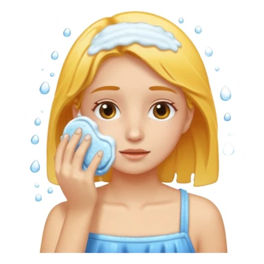 girl washing her face sticker