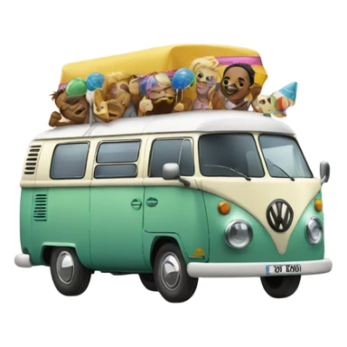 VW campervan party sticker