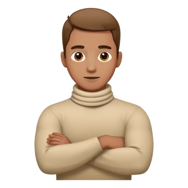 Guy with crossed arms around his neck sticker