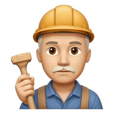 wood carving carpenter portrait, head and shoulders only, carving wooden figure with chisel, wood shavings visible, focused craftsman expression, artisan workshop vibe, 3D cartoon style, mobile game icon style, clean background, no text, no watermark
 sticker