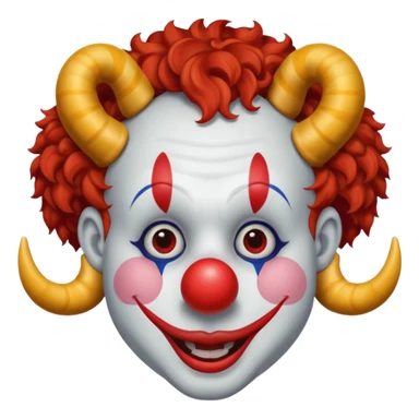  Clown with horn with big horn  sticker