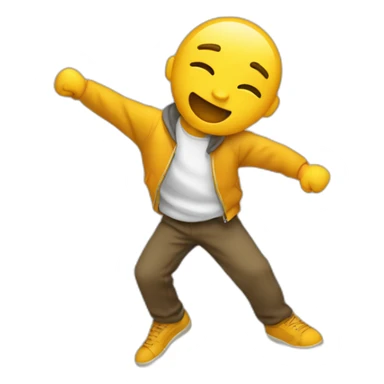 un emoji qui fait un dab sticker