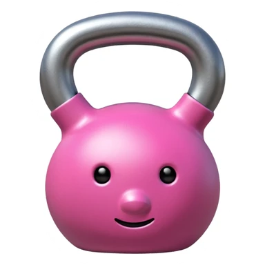 Pink kettlebell sticker