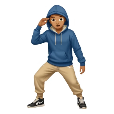 Hip-hop dancer (hoodie), street dancer. sticker