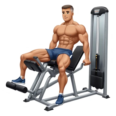 guy leg press machine sticker