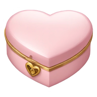 Light pink heart shaped jewelry box sticker