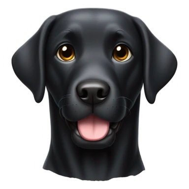 Show the whole black Labrador dog in the emoji kind of like the regular dog emoji  sticker