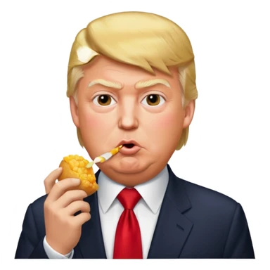 donald trump eating sticker