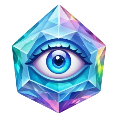colorful minerals with eyes sticker