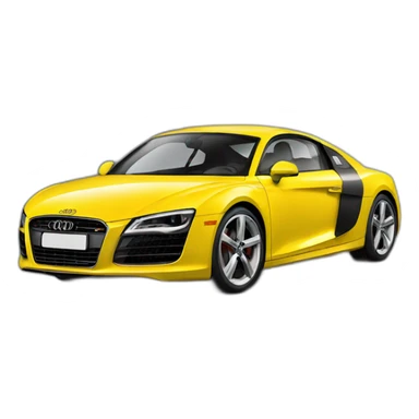 Yellow-audi sticker